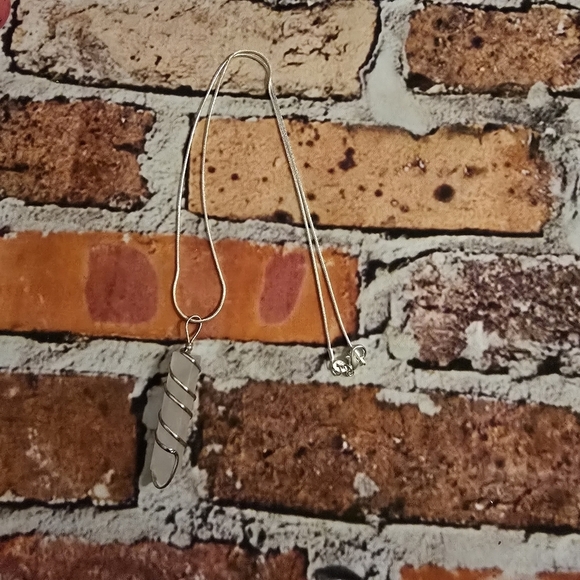 Crystal Necklace with Silver Plated 20" Chain - Picture 5 of 5